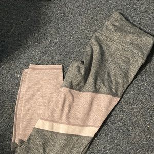Pink and gray leggings